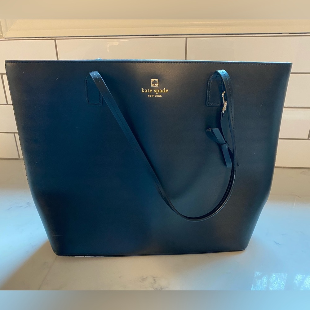 Kate Spade New York black leather tote